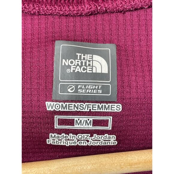 The North Face Thermal Knit Full Zip Jacket Medium Purple Hooded Flight Series - Picture 3 of 5